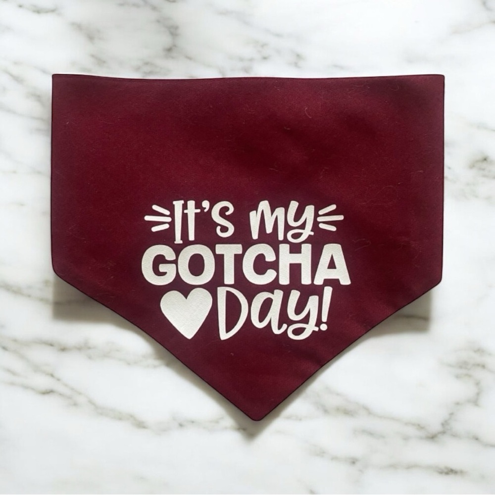 DOG Bandana - It’s My Gotcha Day - Size S Small